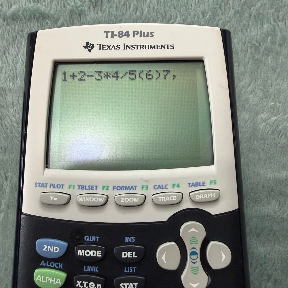 Texas Instruments TI-84 Plus Calculator Missing BackTESTED - Picture 5 of 7